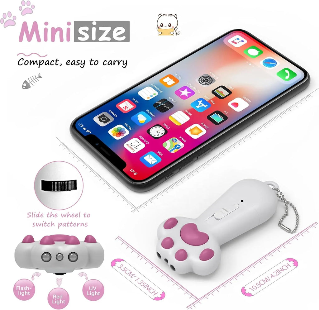 Cat Claws Laser for Cats Interactive Pet Toys 7 in 1 Laser Patterns USB Rechargeable Cat Dog Teaser Toy for Chasing and Exercise